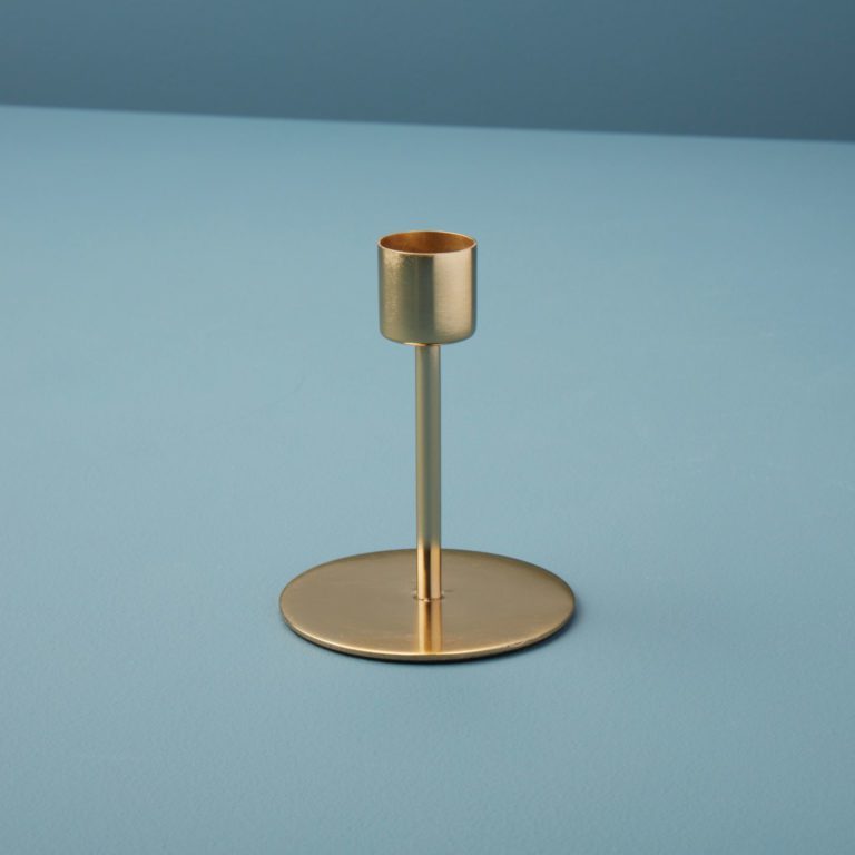 Gold Taper Candle Holder, Medium Dunvara Design