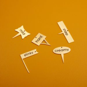Gold Cheese Markers, Set of 5