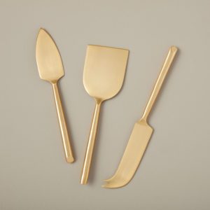 Gold Cheese Knife Set - Set of 3