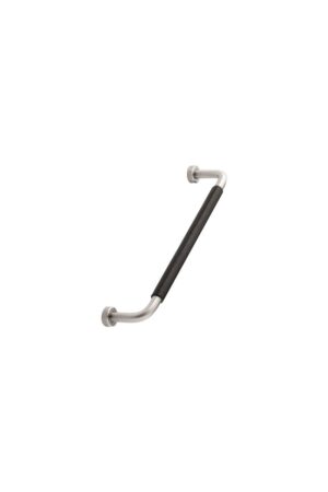Lounge Black Leather Stainless Steel Handle