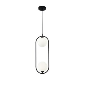 Ring 2 bulbs Black Pendant Lamp