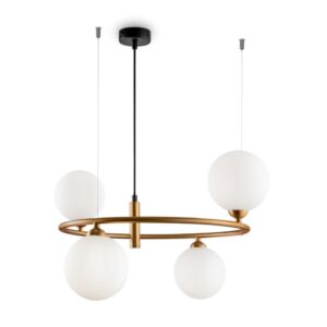 Ring 4 bulbs Brass Pendant Lamp