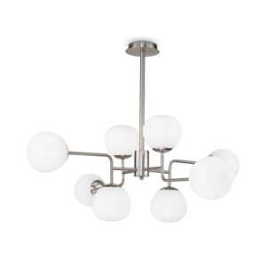 Erich 8 Bulbs Nickel Pendant Lamp