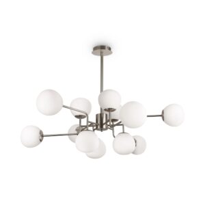 Erich 12 Bulbs Nickel Chandelier