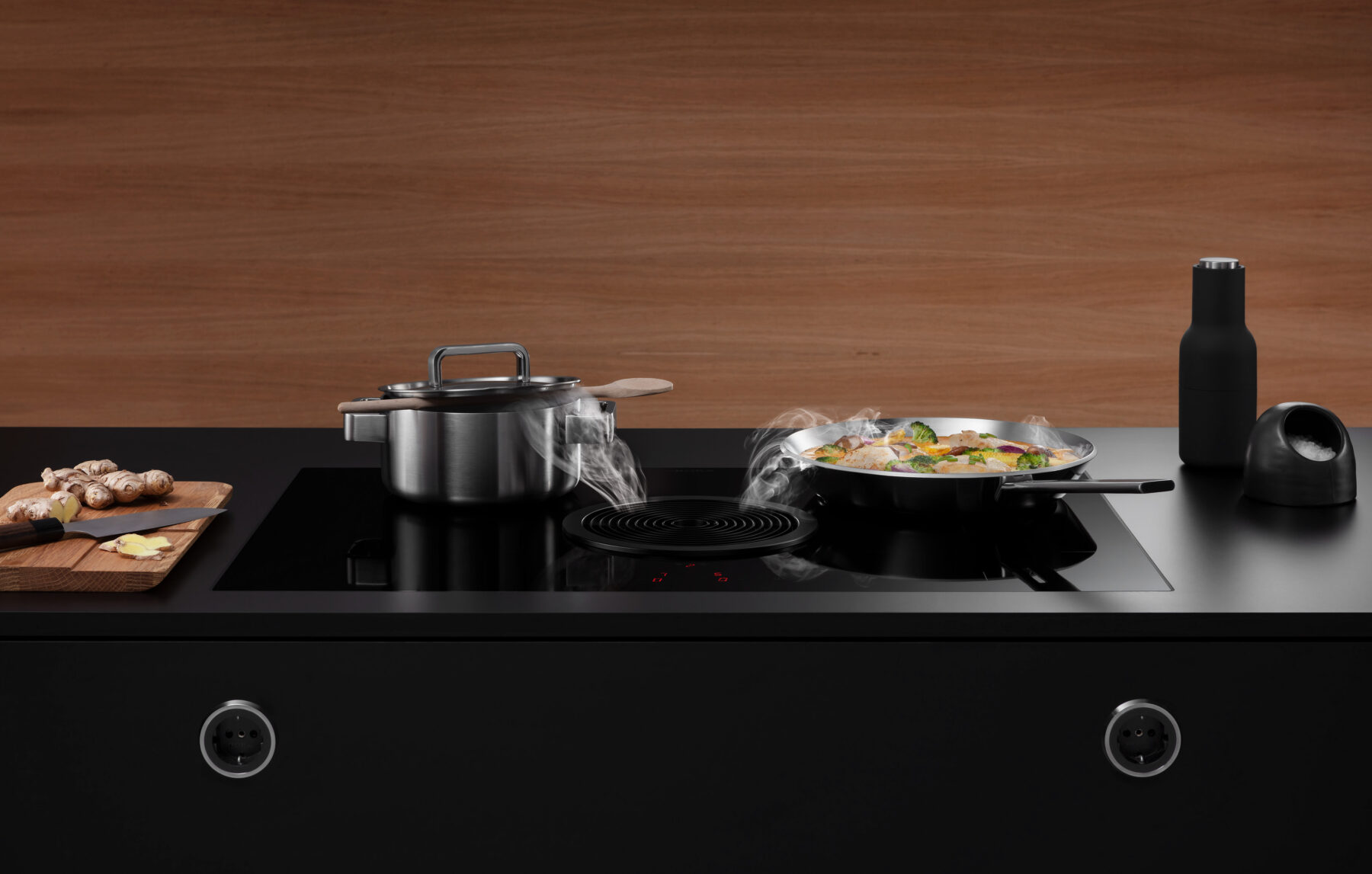 BORA_Basic_BHA_BHU_Curry BORA Basic venting induction hob with integrated cooktop extractor