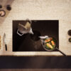 BORA Pure downdraft hob with integrated cooktop extractor and sleek black glass surface