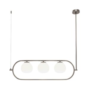 Erich 3 Bulb Nickel Pendant Lamp