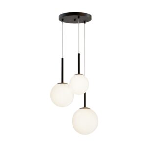 Basic 3 Blub Black Pendant Light
