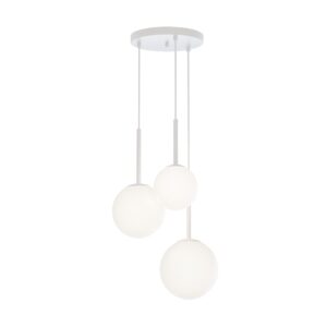 Basic 3 Blub White Pendant Light
