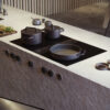BORA_Professional_Rough_PKAS3FIABR_perspective01 BORA Professional 3.0 downdraft hob with integrated cooktop extractor and sleek black glass surface