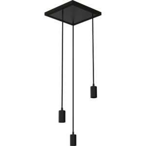MADOX SQUARE WAVE 3 black Pendant Light
