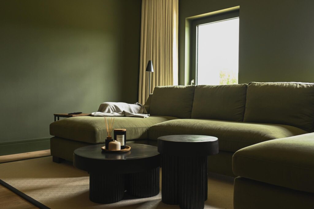 Modern Bedroom with Custom Wood Paneling and Ambient Lighting