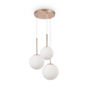 Basic 3 Bulb Gold Pendant Light