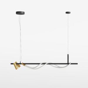 Tau Black Pendant Light