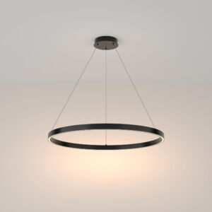 Rim Black Round Chandelier Medium