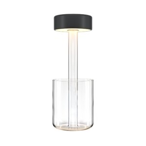 AI Black Collaboration with Glass Base Battery Lamp