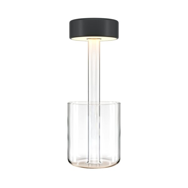 AI Black Collaboration with Glass Base Battery Lamp
