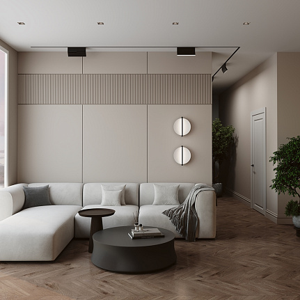 Mira black wall light with sculptural contemporary design and warm 3000K LED illumination.