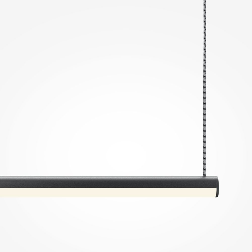 halo horizontal black pendant light