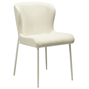 GLAM Dining Chair – Bone White Legs