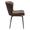 Glam Chair Major Brown Black Swivel Legs side view