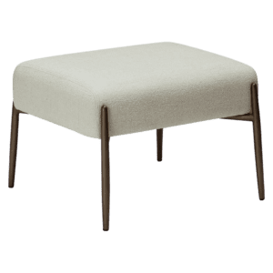 GLAM Footstool - Bone White Antique Brass Legs