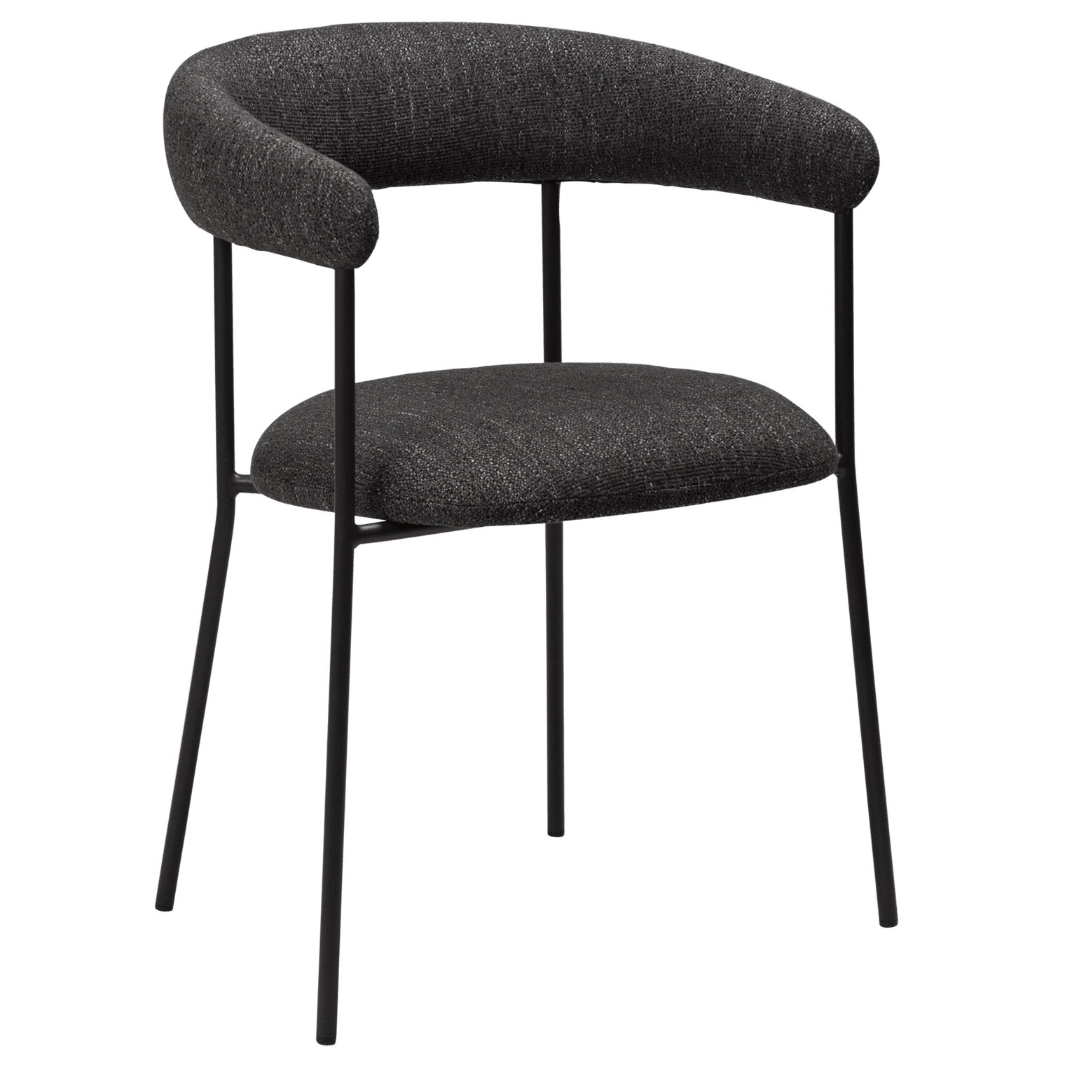 plenti-armchair-raven-black-boucle-fabric-with-black-metal-legs-100350100-01-main