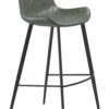 Vintage green barstool with black legs