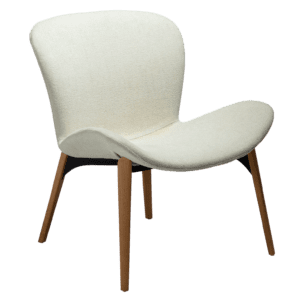 PARAGON Lounge Chair - Bone White Bouclé with Oak Legs