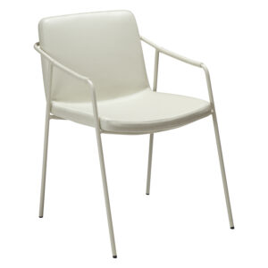 BOTO Armchair Bone White Metal Legs