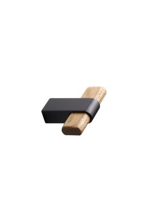 Crossing Oak & Matt Black T Knob