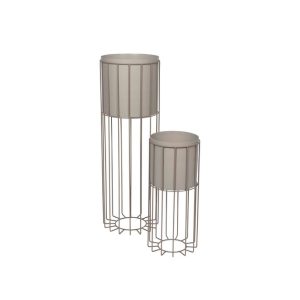Fenja Flowerpot Taupe Warm Grey - Set of 2