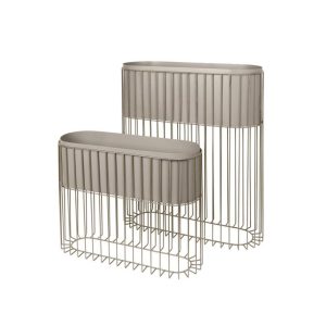 Fenja Large Flowerpot Taupe Warm Grey - Set of 2