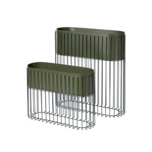 Fenja Large Flowerpot Leaf Green - Set of 2