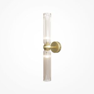 Antic 2 Bulb Gold Slim Wall Lamp
