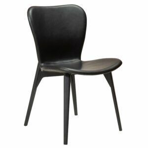 PARAGON Leather Chair - with Black Stained Ash Legs