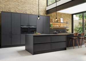 bespoke black modern shaker Kitchen design