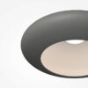 Close-up of Aros grey modern LED ceiling light with diffuser detail