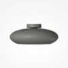 Aros grey flush ceiling light with warm LED illumination modern design