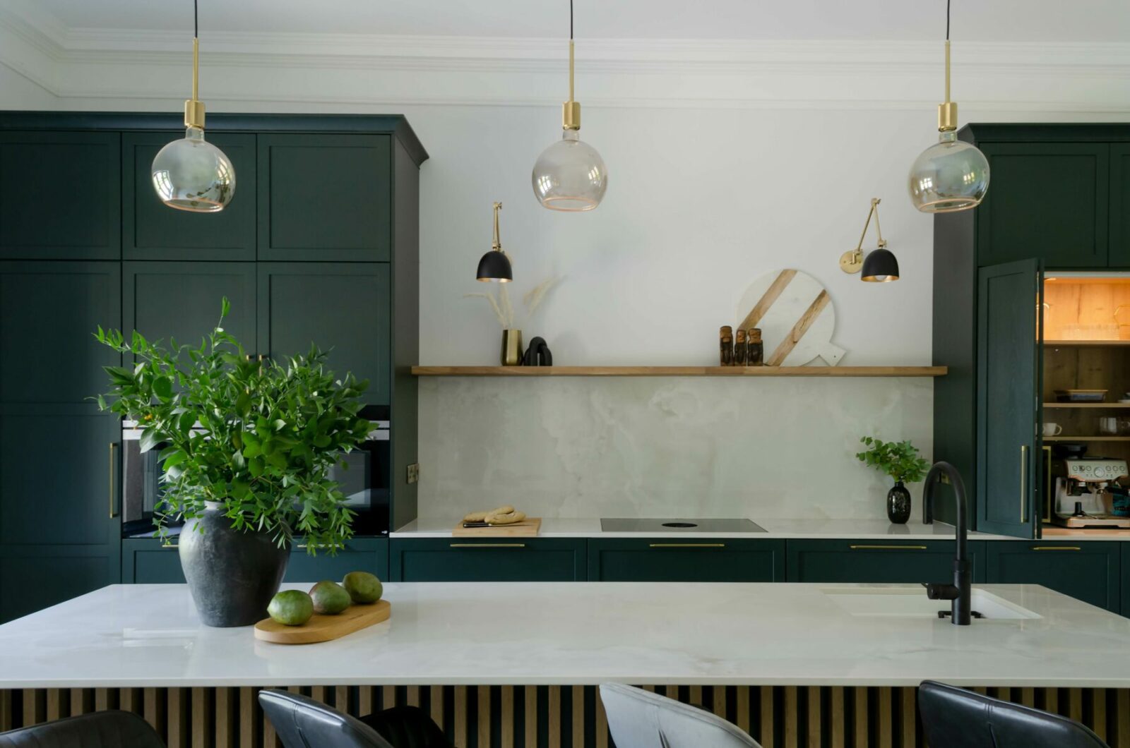 Bespoke green kitchen in Tipperary designed for modern family living