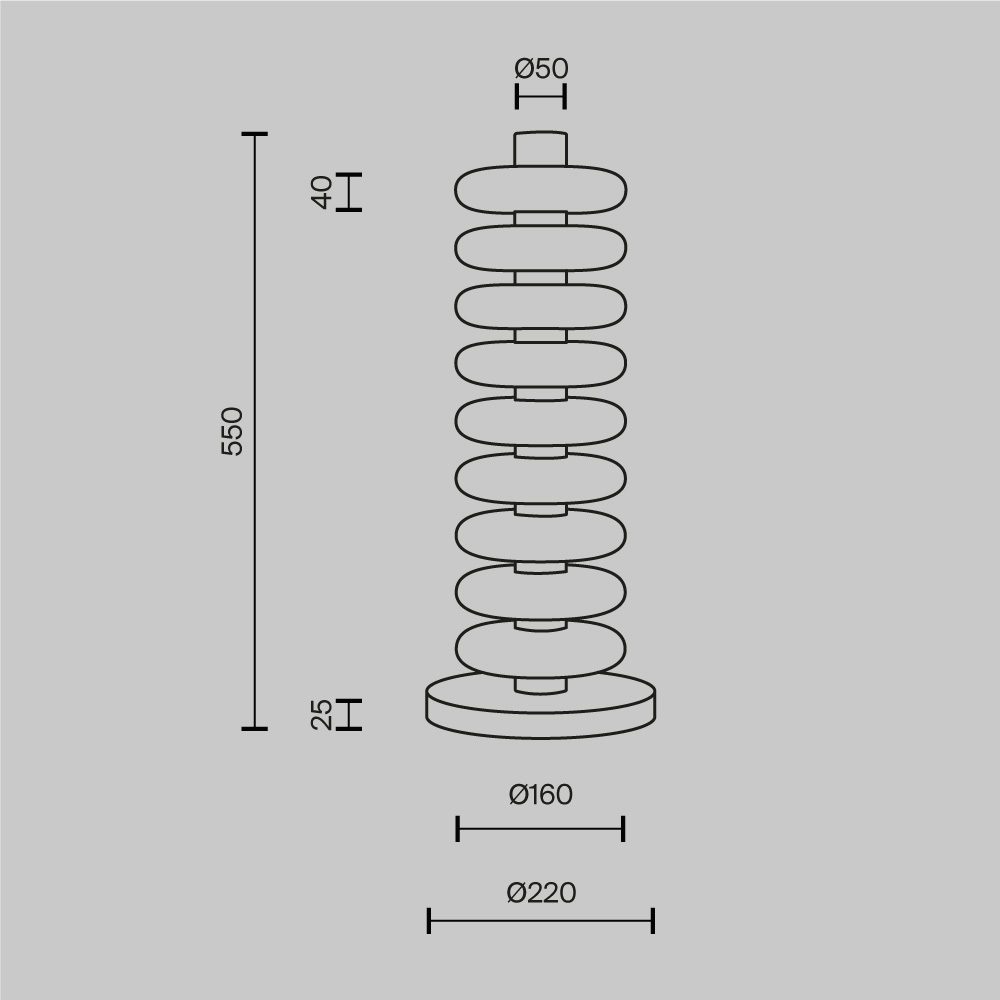 Nuvem Floor Lamp Measurements