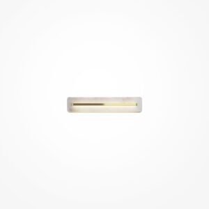 Albatre linear wall light brass modern alabaster wall light