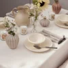 The Amalie Vase Fawn on in a table setting