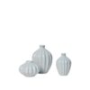 A set of 3 light blue Amalie Vases