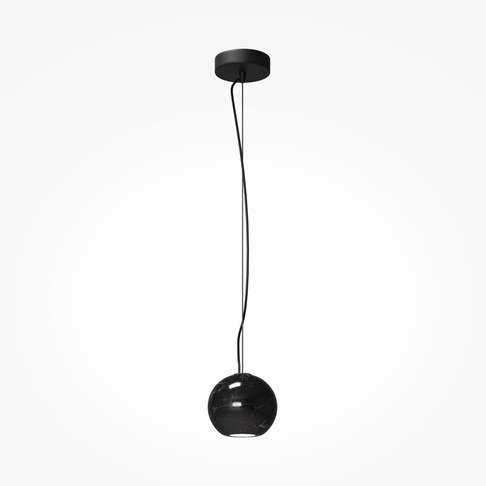 basic-marble-pendant-light-black black marble pendant light with round stone shade and black ceiling fitting, modern lighting