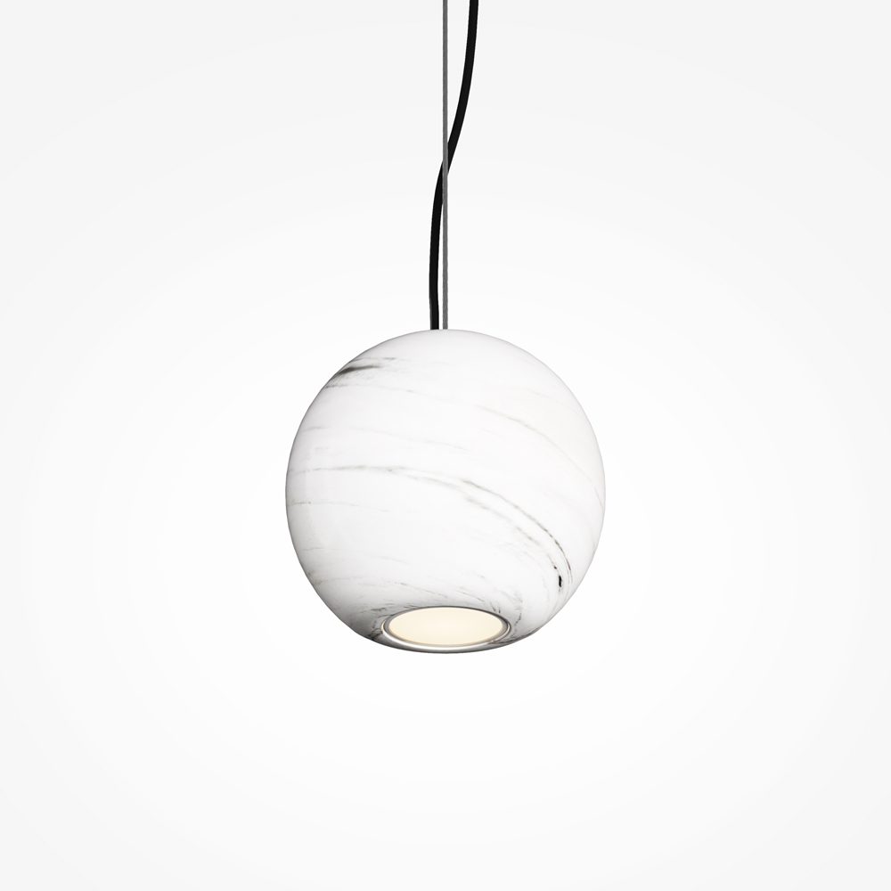 basic-marble-pendant-light-white-head Basic marble pendant light white modern globe pendant lighting