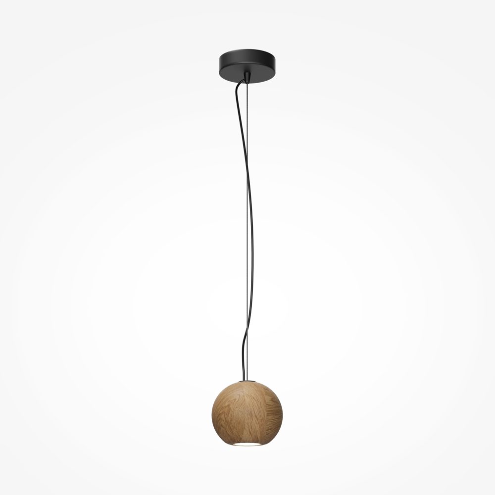 basic-wood-pendant-light wood pendant light with natural oak sphere shade and black ceiling fitting, modern lighting