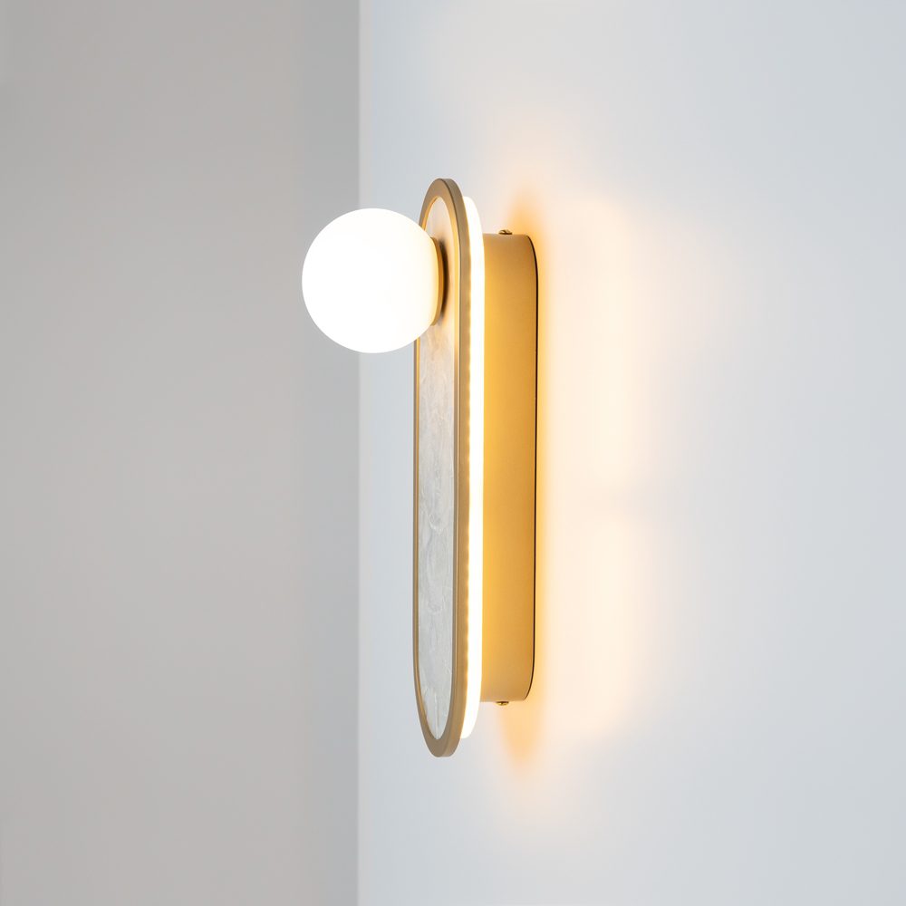 blink-marble-wall-light-brass-side Blink marble wall light brass modern decorative wall light