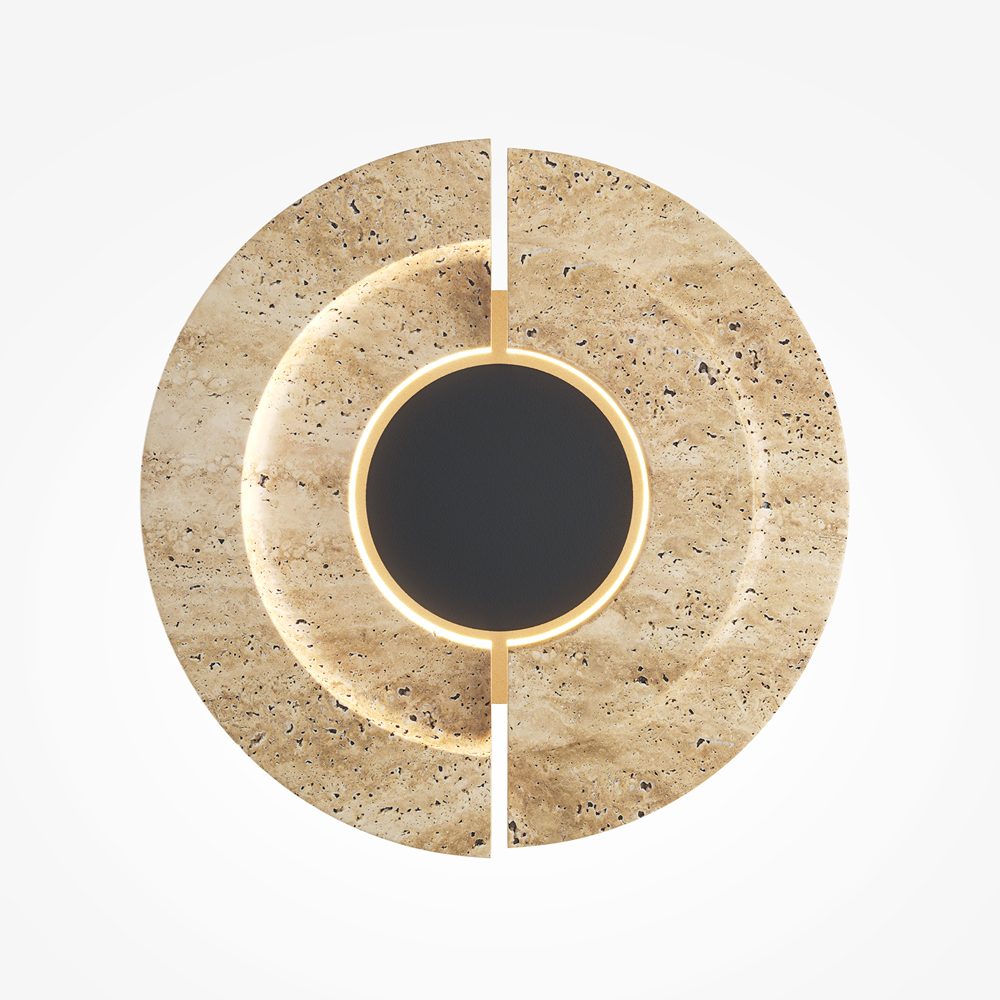 daylight-travertine-wall-light-gold Daylight travertine wall light gold modern stone wall lighting