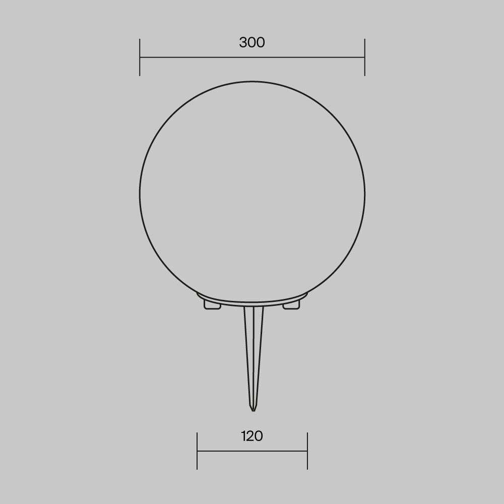 outdoor globe light with white diffuser, modern garden ball light for pathway and patio